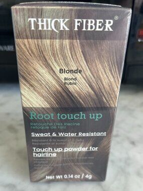 THICK FIBER Blonde Root Touch Up Powder  Water & Sweat Resistant, New, Sealed